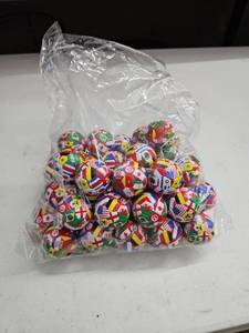 lot 62906 image: World Flags Soccer Ball Keychains - Bulk Lot