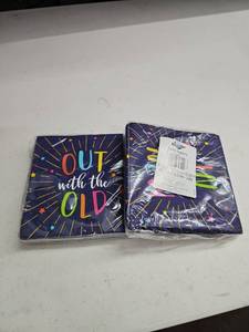 lot 62907 image: Boulder Lunch Napkins - Out With The Old, In With The New (40 Count, 2 Packs)