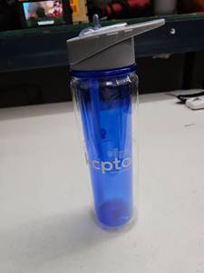 lot 62919 image: Blue Water Bottle with Flip Straw Cap 24oz