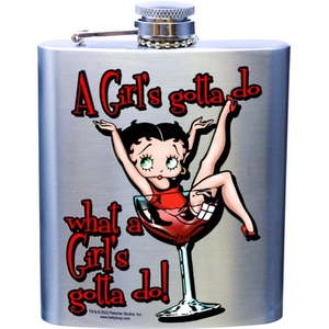lot 62927 image: Spoontiques Hip Flask 7 Ounce Betty Boop