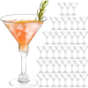 lot 5007 image: CALBODE 40 Pack Plastic Martini Glasses 5 Oz Disposable Cocktail Cups