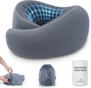 lot 5008 image: Travel Neck Pillow - Memory Foam Airplane Pillow with Chin Support