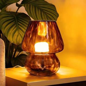 lot 5024 image: ULAROOM USB Plug-in Vintage Mushroom Lamp with 3-Temp LED Bulb, Night Light
