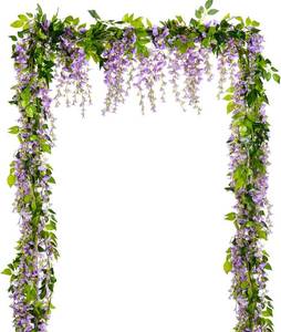 lot 5029 image: Lvydec Wisteria Artificial Flowers Garland, 4 Pcs, 28.8ft Silk Vine