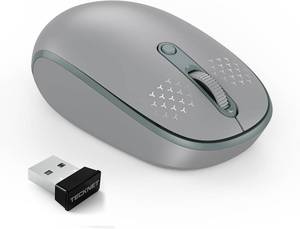 lot 5053 image: TECKNET Compact Ambidextrous Wireless Mouse for Laptop Grey