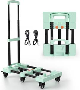 lot 5080 image: Voipvvii Folding Hand Truck 500lbs, 6-Wheel Collapsible Dolly Cart