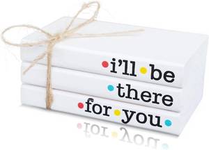 lot 5086 image: Friends TV Show Sign for Table Decor, Wooden Book Stack Tiered Tray Accent