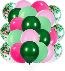 lot 5108 image: We Moment 12-Inch Pink & Green Balloons for Party Wedding Decoration, 50pcs