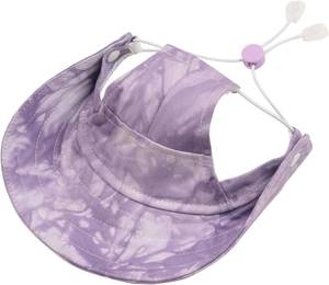 lot 5109 image: Tie-Dye Dog Baseball Hat with Ear Holes, Adjustable Summer Cap for Pets