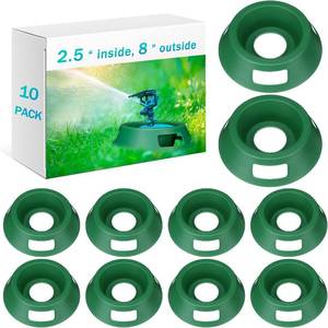 lot 5144 image: Weysat 10 Pcs Sprinkler Donut Guards, 2.5 ID, 8 OD, Green Plastic