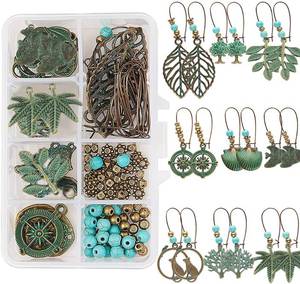 lot 5151 image: SUNNYCLUE DIY 9 Pairs Metal Hollow Bohemian Dangle Earrings Starter Kit