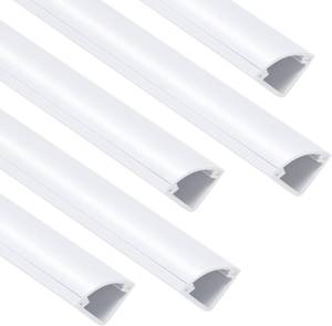 lot 5156 image: ZhiYo 85in Corner Cable Hider for 1 Cord, Hide Wires on Wall Corner, White
