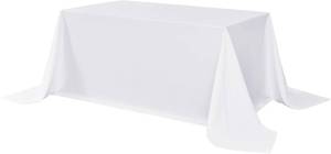 lot 5167 image: sancua Rectangle Tablecloth, 90 x 132 Inch, White
