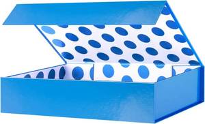 lot 5174 image: GREEN BEAN Gift Box 11x7.8x2.3 Inches, Blue Gift Box with Lid for Presents