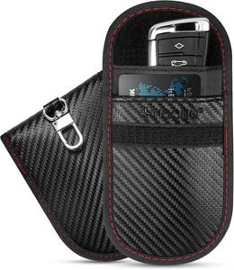 lot 5179 image: TICONN 2PK Faraday Bag for Car Key Fob, Anti-Theft NFC RFID Blocking Pouch