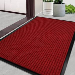 lot 5184 image: Red Door Mat Low Profile Front Doormat 35x60 Inch