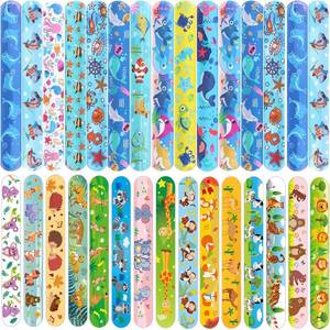 lot 5195 image: Viicoor Slap Bracelets, 50Pcs Snap Wristband for Party Favors Marine Animals