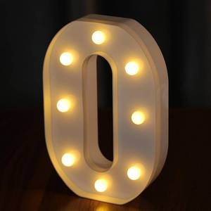 lot 5208 image: LED Light Up Letters, Warm White Decorative Marquee Letters(O,D,KQ)