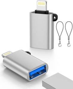 lot 5210 image: Lightning Male to USB Female Adapter, USB to iPhone OTG Dongle Adapter-2Pcs
