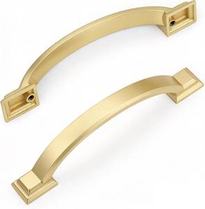 lot 5220 image: Probrico 5 Pack Brushed Gold Cabinet Pulls 3.75 Inch, Arch Kitchen Handles