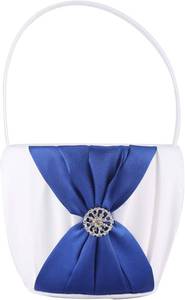 lot 5236 image: Satin and crystal jewelry for wedding flower girl basket (Blue)