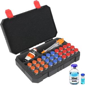 lot 5248 image: 40-Slot Peptide Fridge Case for Insulin & Peptide Vials (1 3ml)