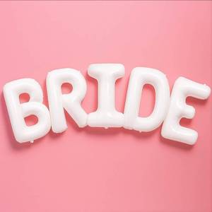 lot 5255 image: KatchOn Bride Balloons White 40 Inch, Bachelorette Party Decorations