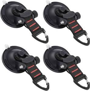 lot 5259 image: CONBOLA Suction Cup Hooks 4 Pieces - Heavy Duty Tie-Down CamperRV Gear