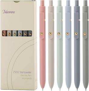 lot 5263 image: Ddaowanx Gel Pens,6 Pcs 0.5mm Retractable Quick Dry Black Ink Pens