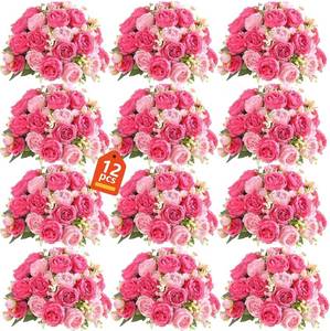 lot 5269 image: Peonies Artificial Flowers Bouquet, Silk Peonies with Stems for Wedding (5)