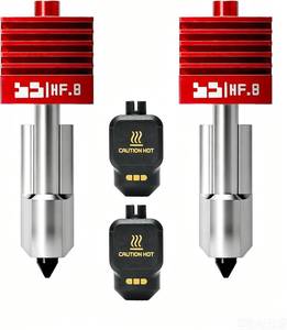 lot 5282 image: 2Pcs 0.8mm High Flow P2S Nozzle with MPVD Anti-Stick Hardened Steel Nozzle