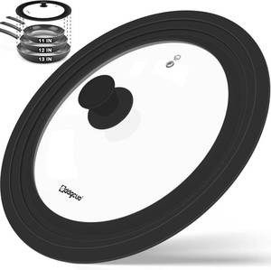 lot 5289 image: Universal Silicone Pan Lids for Pots, Pans & Skillets - Fits 11, 12, 13