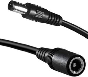 lot 5293 image: DC Power Extension Cable 5.5x2.1mm 12V, 6ft DC Male to Female for CCTV Camera