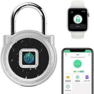 lot 5297 image: eLinkSmart Gym Locker Padlock with Fingerprint, Remote Unlock, Waterproof