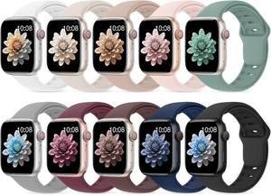 lot 5317 image: 10 Pack Silicone Sport Bands Compatible with Apple Watch Band Women Men