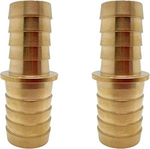 lot 5321 image: 2PCS 34x58 Brass Barb Hose Reducer Hex Union Splicer by CX WONDERLAND