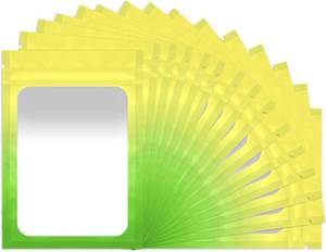 lot 5324 image: 100-Pack Resealable Mylar Bags 3 x 4.7 in, Clear Window, Smell-Proof