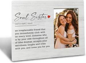 lot 5328 image: Soul Sister 4x6 Picture Frame - Best Friend Gifts, BBF, Friendship Gift