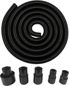 lot 5345 image: Shop Vacuum Dust Collection Hose Kit 12 ft, 5 Fittings for Woodworking Tools
