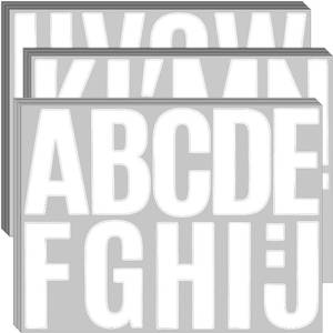 lot 5357 image: Bemeol 340P 30-Sheets Alphabet Letter Stickers, 4in Self-Adhesive White