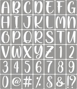 lot 5378 image: 5-Inch Letter Stencils for Painting, 42-Pack Alphabet & Number Templates