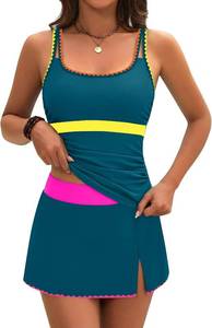 lot 5436 image: BMJL Womens Tankini Swimsuits Modest Tummy Control Two Piece Bathing Suits Mediu