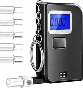 lot 5445 image: Keychain Breathalyzer with LCD Display, Mini Alcohol Tester, Portable