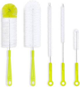 lot 5458 image: Bottle Cleaning Brush Set - Long-Handle Cleaner for Bottles, Straw