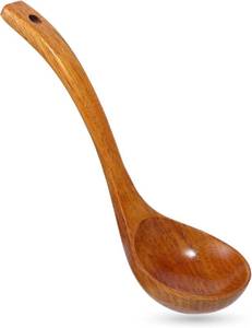lot 5470 image: Wooden Ladle, 11 Handle, 3 fl oz, Extra Large Teak Spoon, Cookware