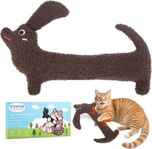 lot 5479 image: ETEKYER Refillable Catnip Cat Kicker Toy, Large, 13.77 Inches