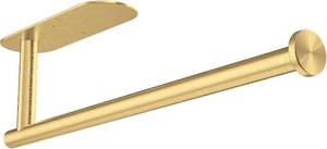 lot 5483 image: Gold Under-Cabinet Paper Towel Holder, Adhesive Wall-Mount Roll Holder