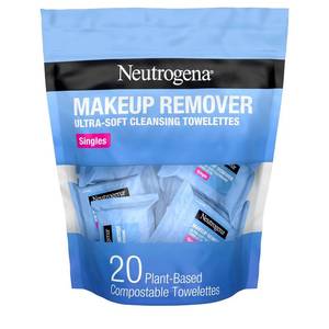 lot 5489 image: Neutrogena Makeup Remover Towelettes, Daily Single Face Towelettes, 20 Ct