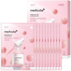 lot 9018 image: medicube Salmon DNA PDRN Pink Vitamin Coated Sheet Mask 10EA