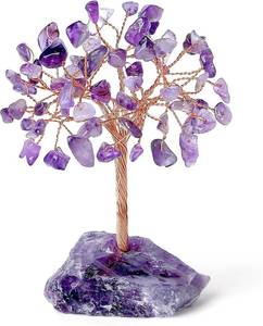 lot 9901 image: YATOJUZI Amethyst Crystal Tree Purple Desk Accessories Gifts for Women